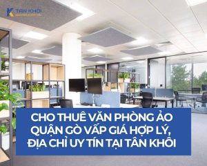 Cho thuê văn phòng ảo quận Gò Vấp giá hợp lý, địa chỉ uy tín tại Tân Khôi